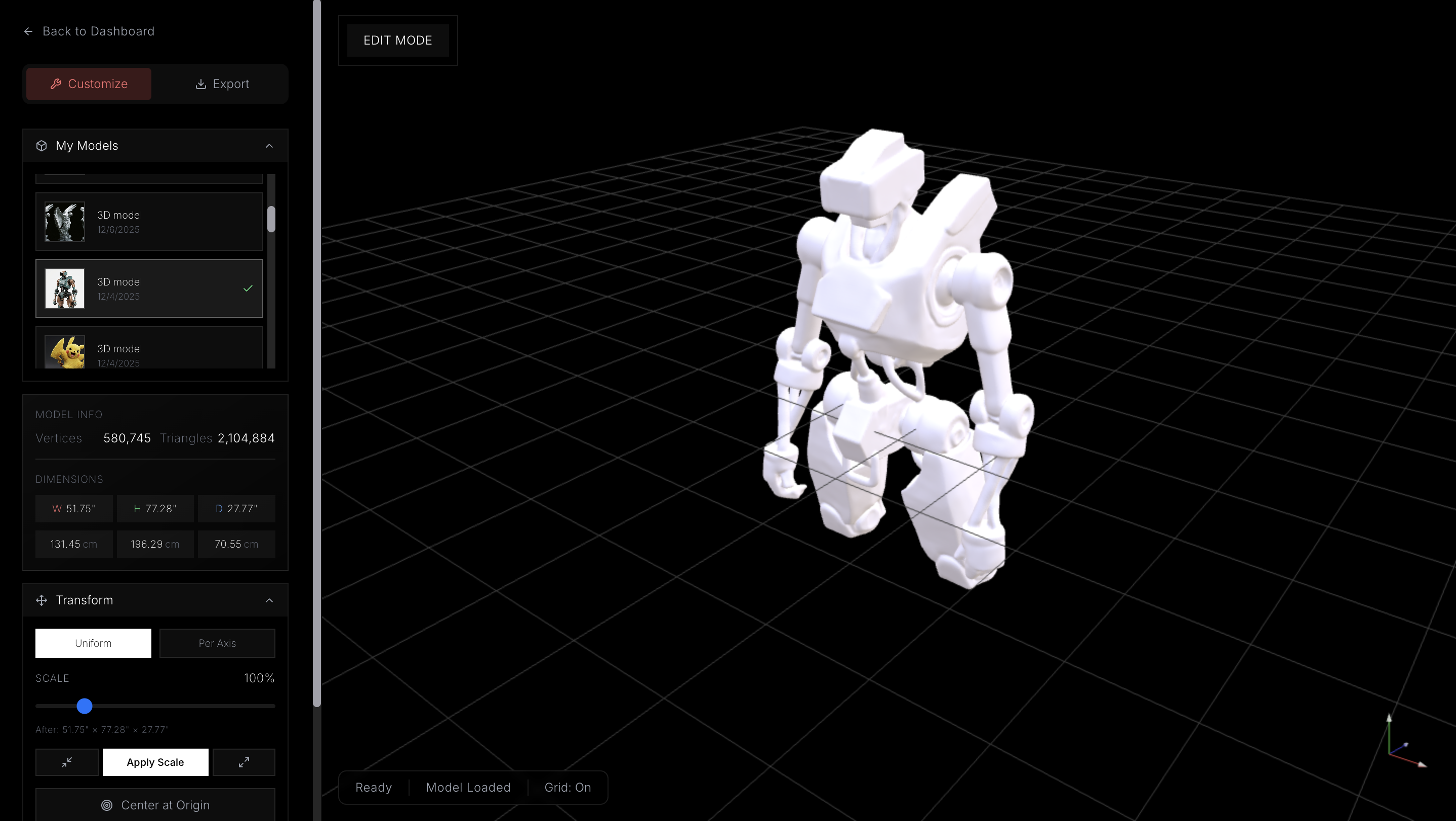 AI creates your model